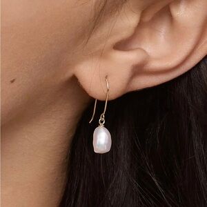 Brilliant Earth Baroque Pearl drop earrings
